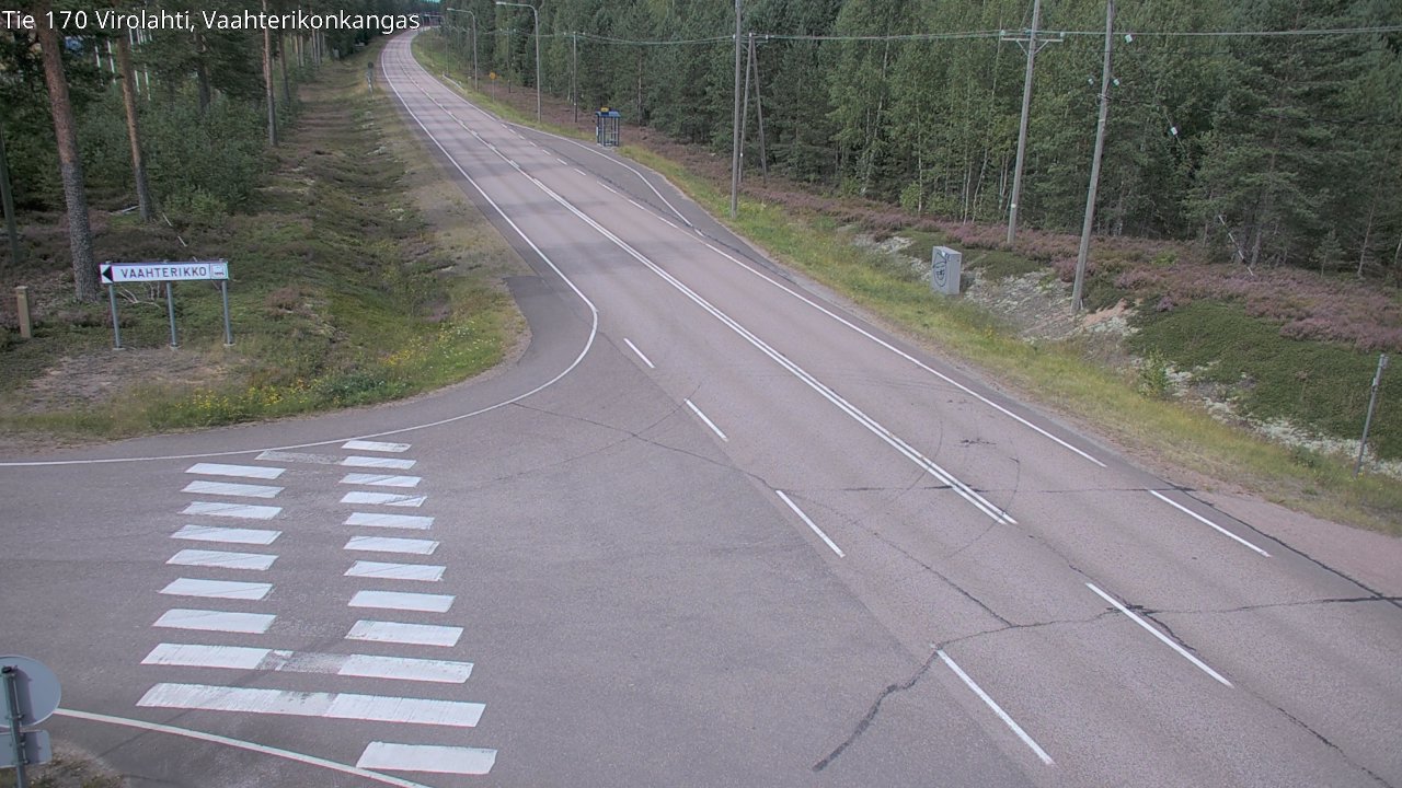 Weather Camera Image Road 170 Virolahti, Vaahterikonkangas, Virolahti, Kymenlaakso