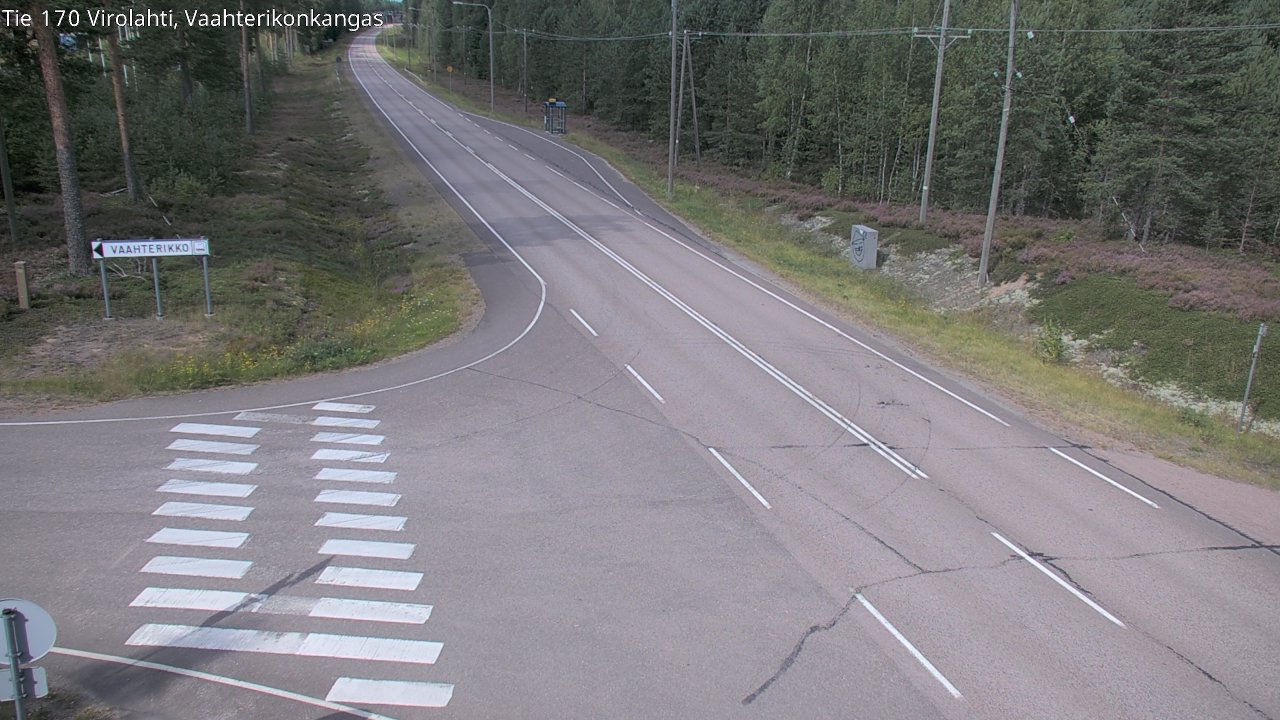 Weather Camera Image Road 170 Virolahti, Vaahterikonkangas, Virolahti, Kymenlaakso