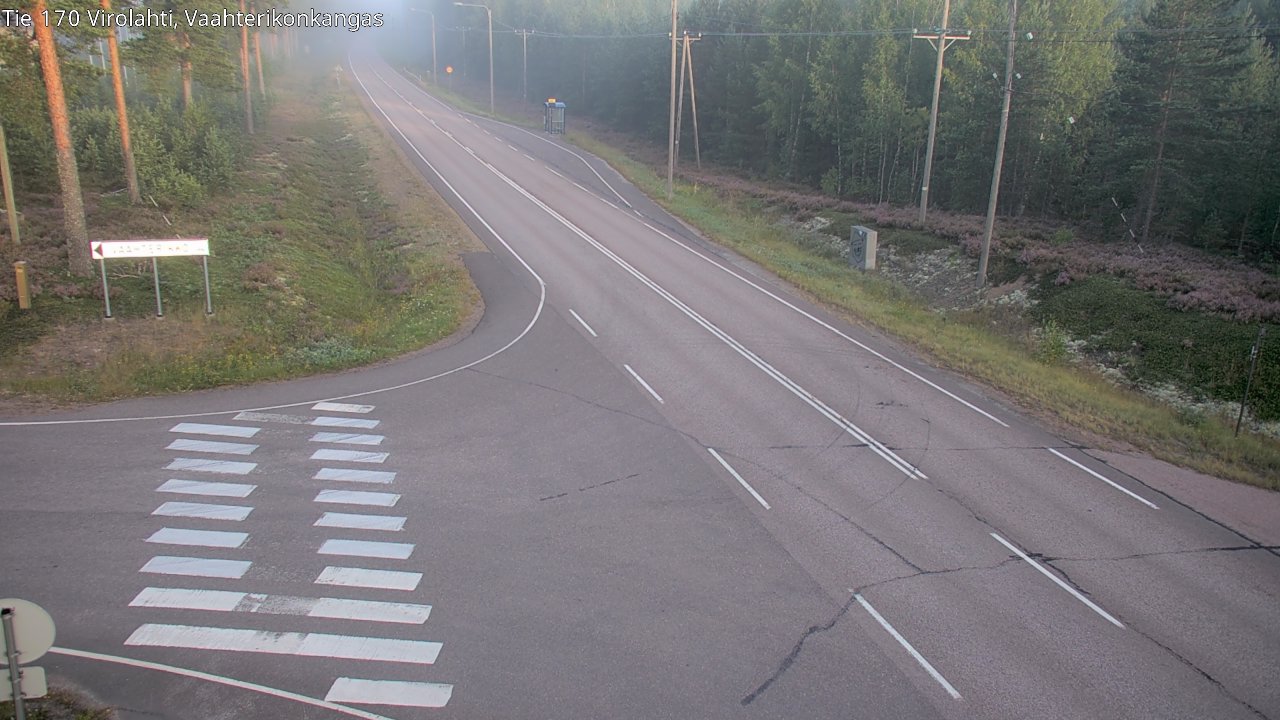 Weather Camera Image Road 170 Virolahti, Vaahterikonkangas, Virolahti, Kymenlaakso