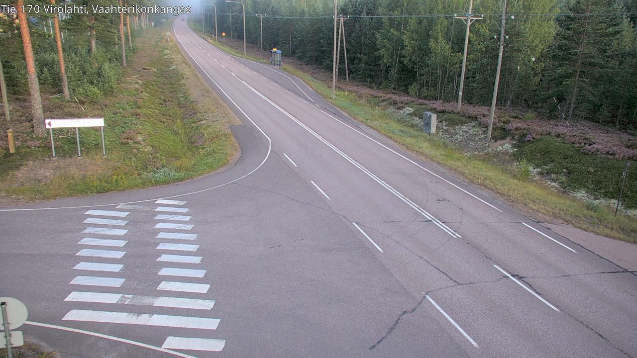 Weather Camera Image Road 170 Virolahti, Vaahterikonkangas, Virolahti, Kymenlaakso