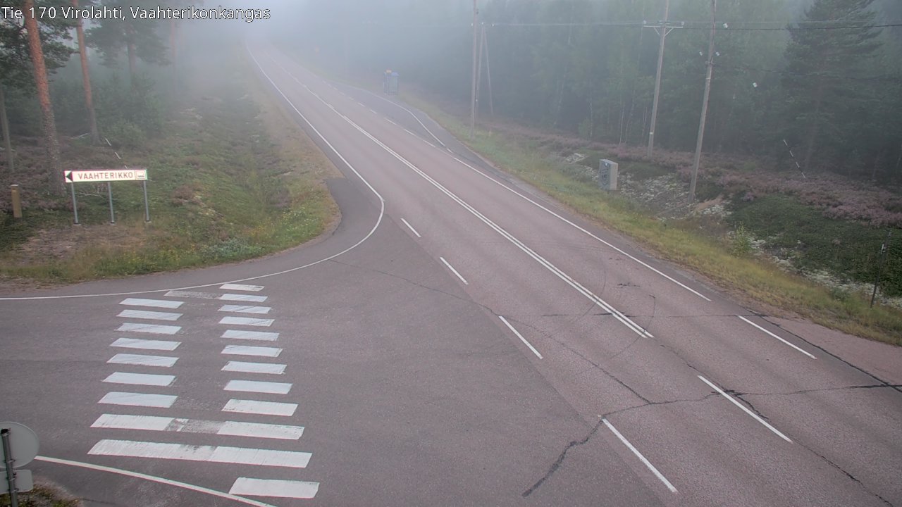 Weather Camera Image Road 170 Virolahti, Vaahterikonkangas, Virolahti, Kymenlaakso