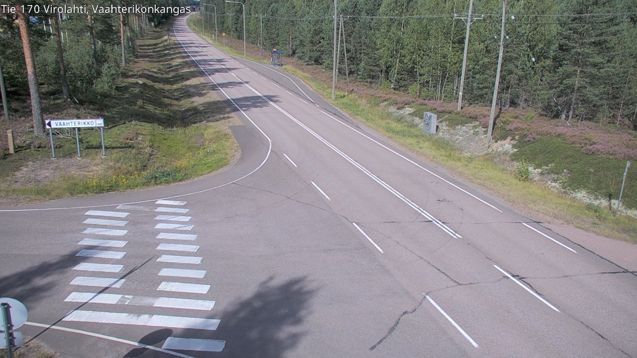 Weather Camera Image Road 170 Virolahti, Vaahterikonkangas, Virolahti, Kymenlaakso