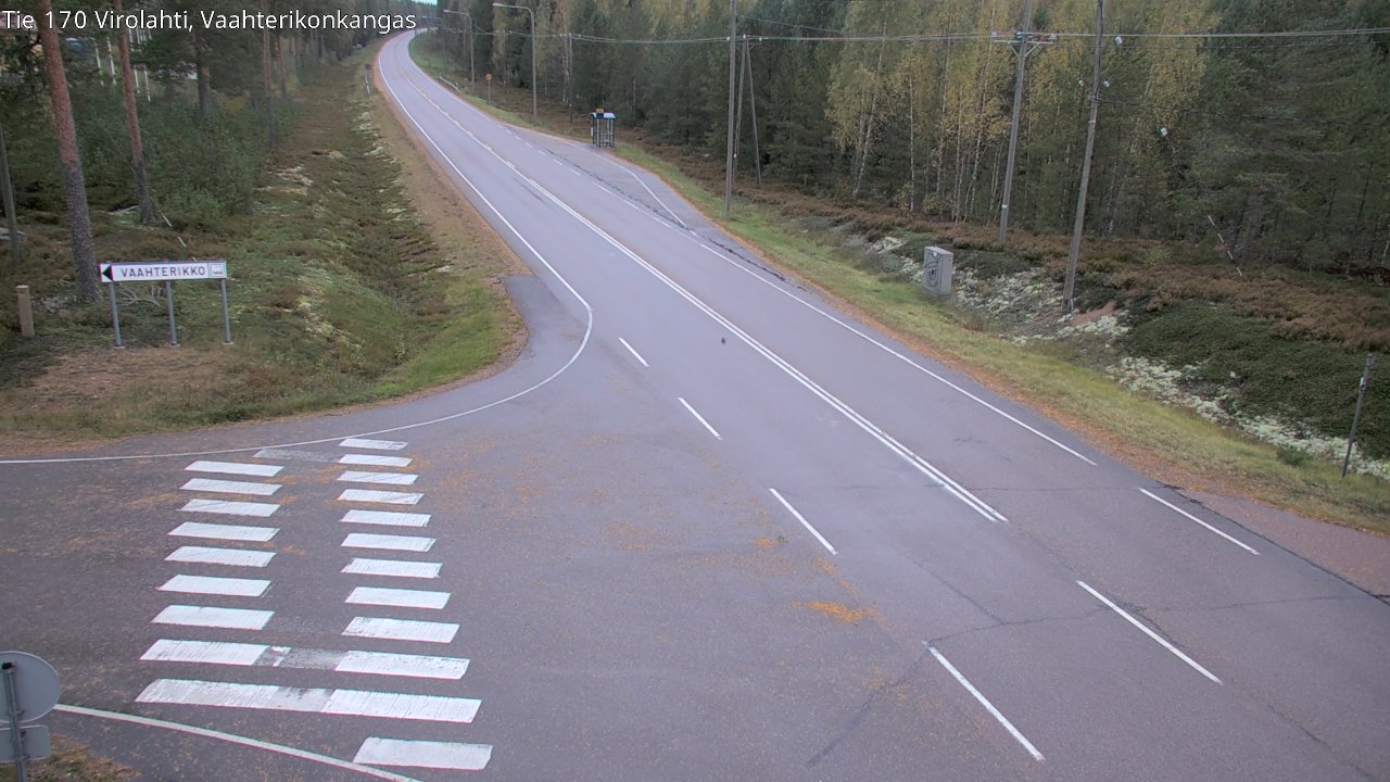 Weather Camera Image Väg 170 Vederlax, Vaahterikonkangas, Virolahti, Kymenlaakso