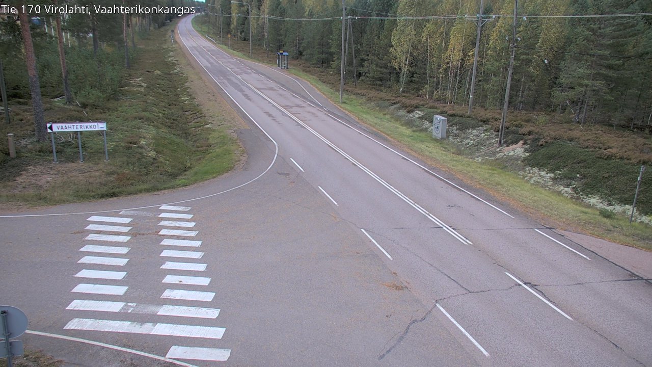 Weather Camera Image Väg 170 Vederlax, Vaahterikonkangas, Virolahti, Kymenlaakso