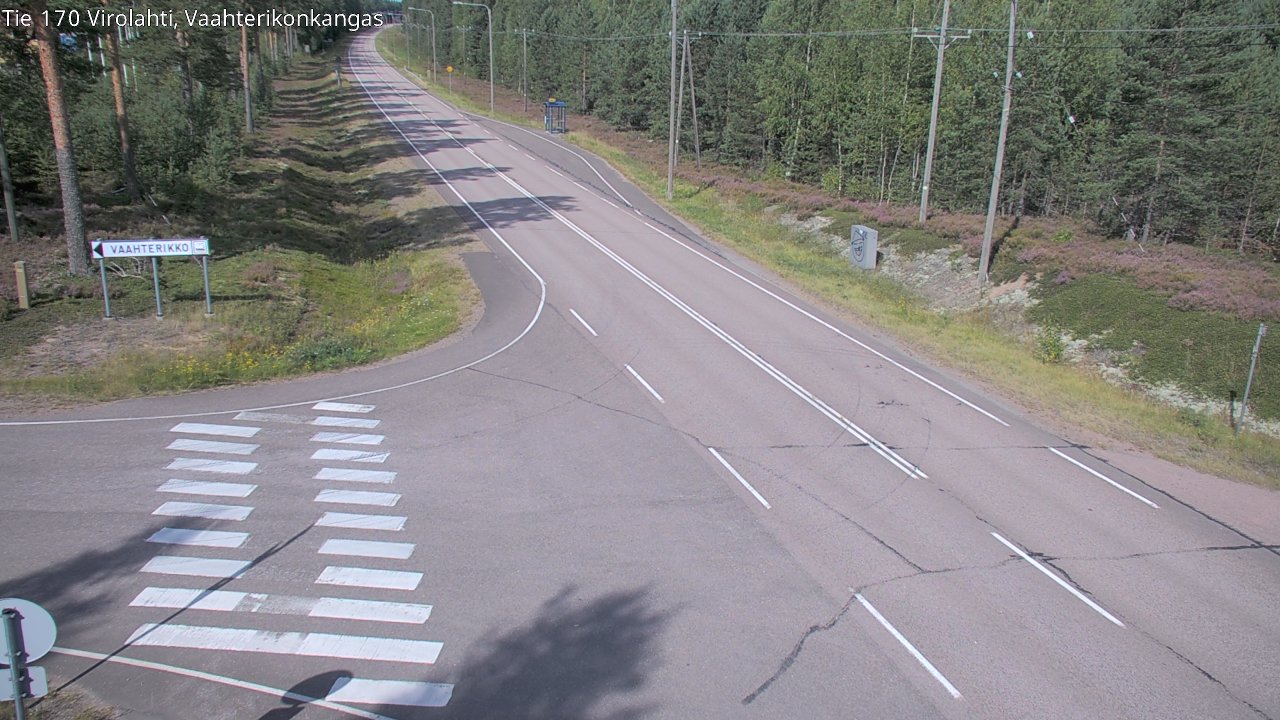 Weather Camera Image Road 170 Virolahti, Vaahterikonkangas, Virolahti, Kymenlaakso
