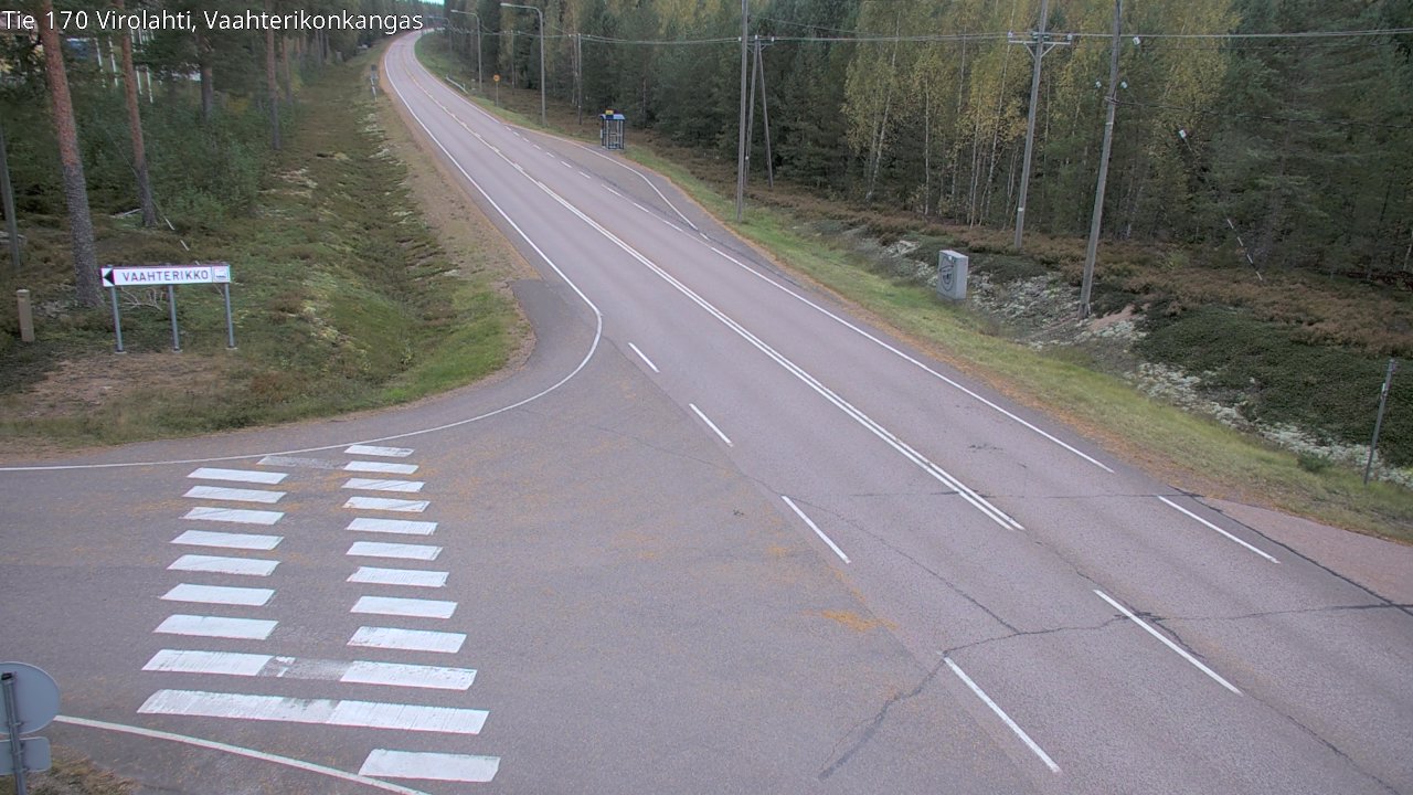 Weather Camera Image Väg 170 Vederlax, Vaahterikonkangas, Virolahti, Kymenlaakso