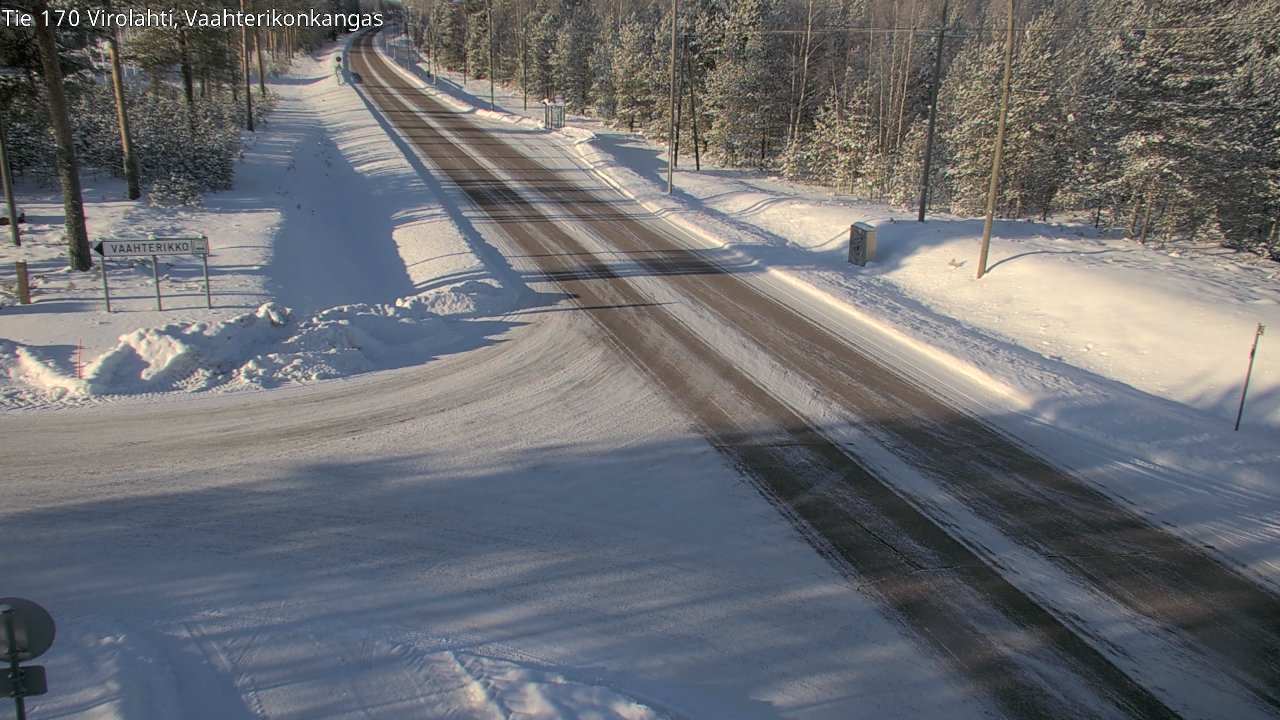 Weather Camera Image Väg 170 Vederlax, Vaahterikonkangas, Virolahti, Kymenlaakso