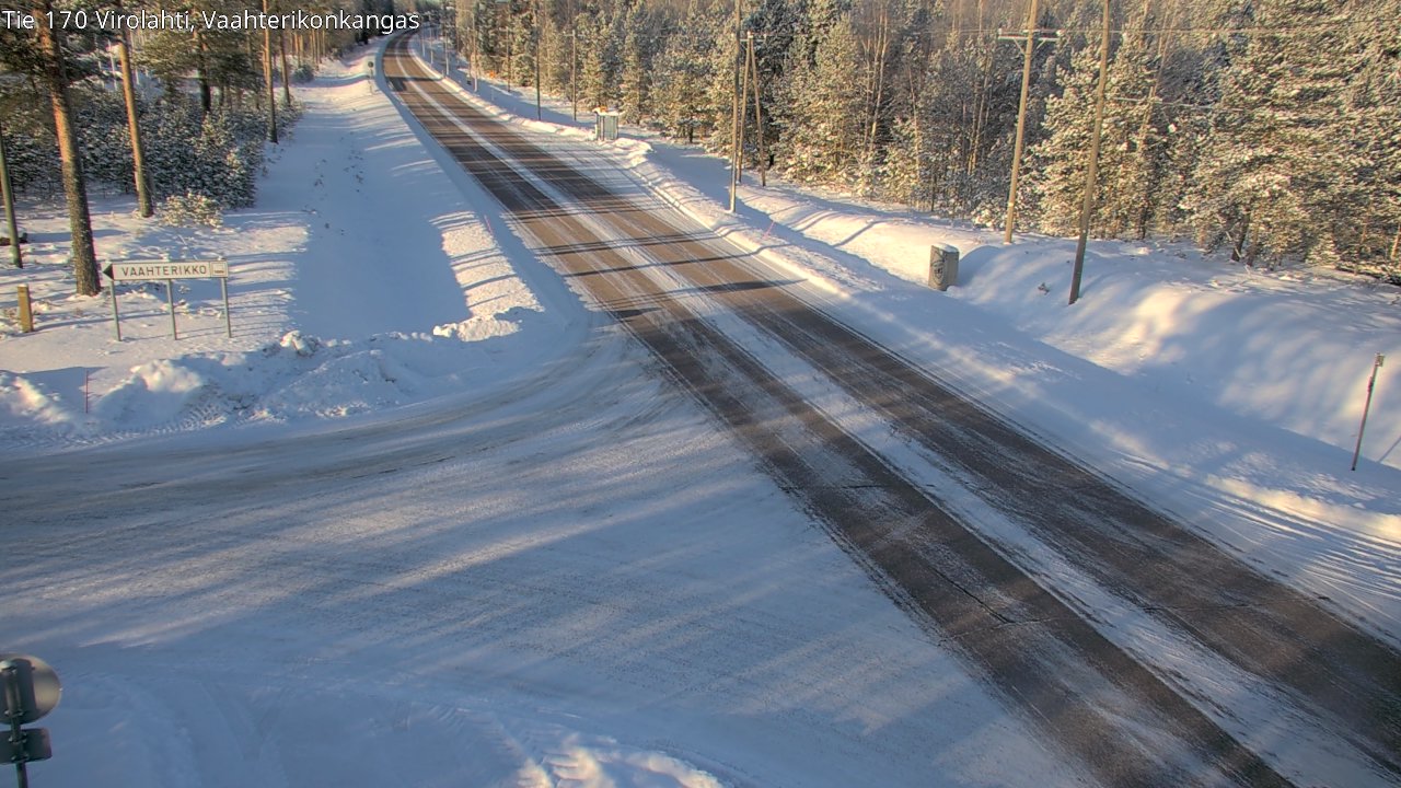 Weather Camera Image Väg 170 Vederlax, Vaahterikonkangas, Virolahti, Kymenlaakso