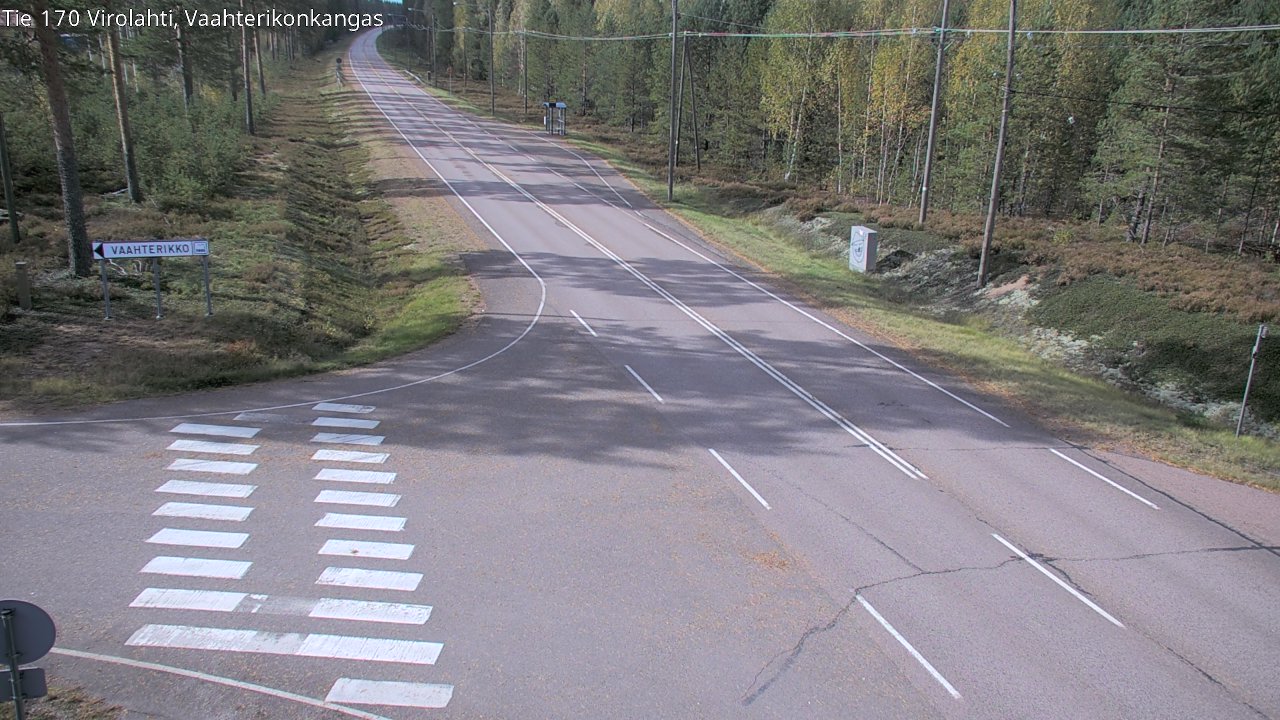 Weather Camera Image Väg 170 Vederlax, Vaahterikonkangas, Virolahti, Kymenlaakso