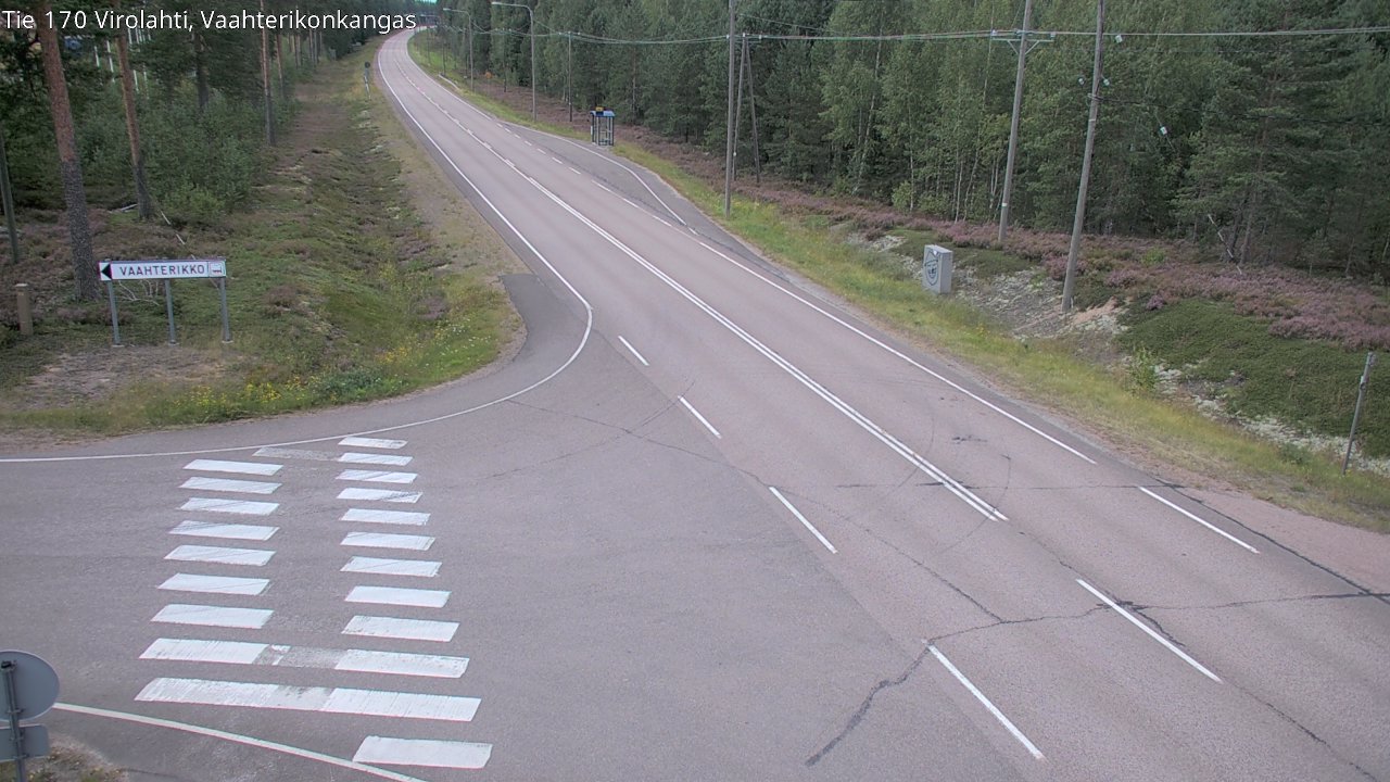 Weather Camera Image Road 170 Virolahti, Vaahterikonkangas, Virolahti, Kymenlaakso