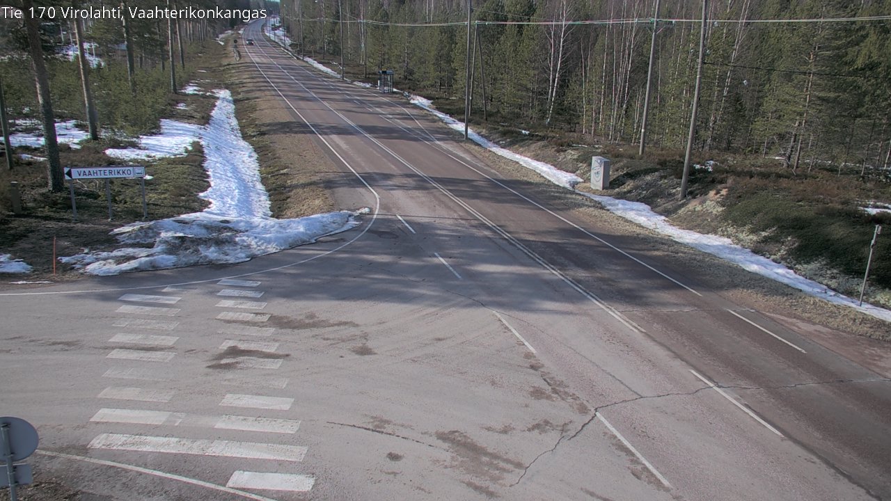 Weather Camera Image Väg 170 Vederlax, Vaahterikonkangas, Virolahti, Kymenlaakso