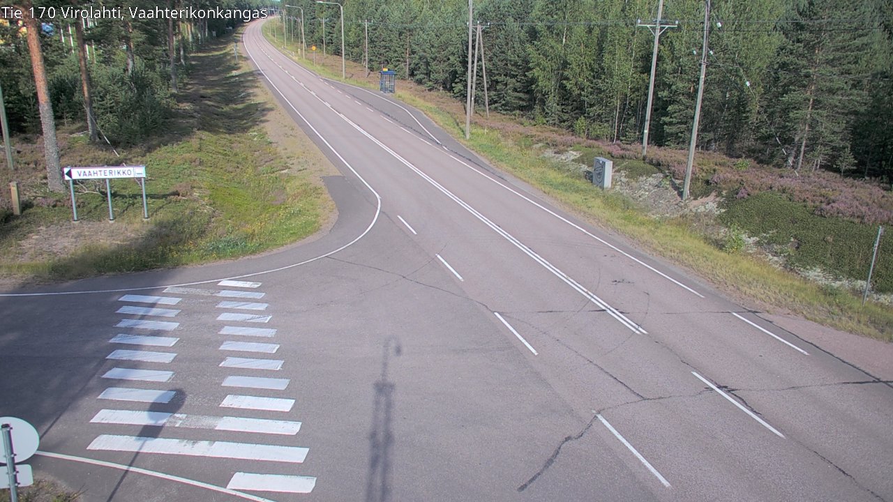 Weather Camera Image Road 170 Virolahti, Vaahterikonkangas, Virolahti, Kymenlaakso