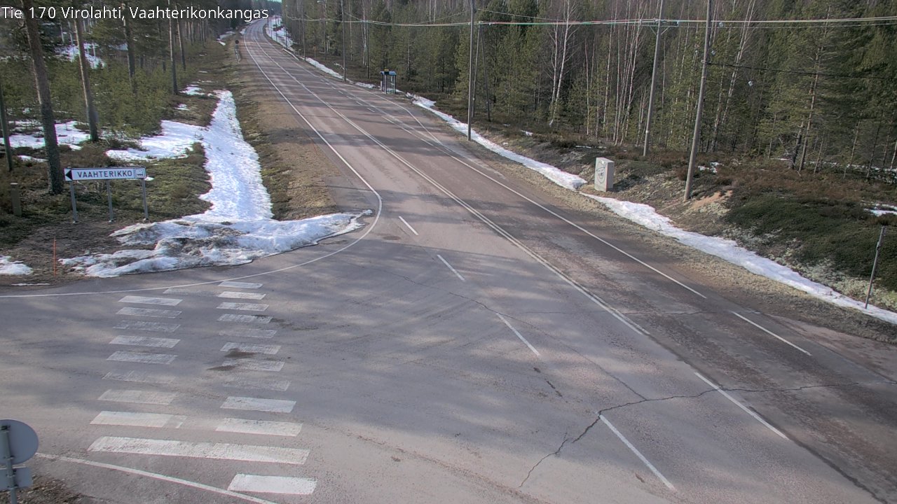 Weather Camera Image Väg 170 Vederlax, Vaahterikonkangas, Virolahti, Kymenlaakso