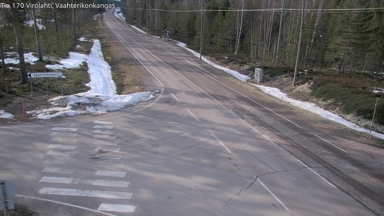 Weather Camera Image Väg 170 Vederlax, Vaahterikonkangas, Virolahti, Kymenlaakso