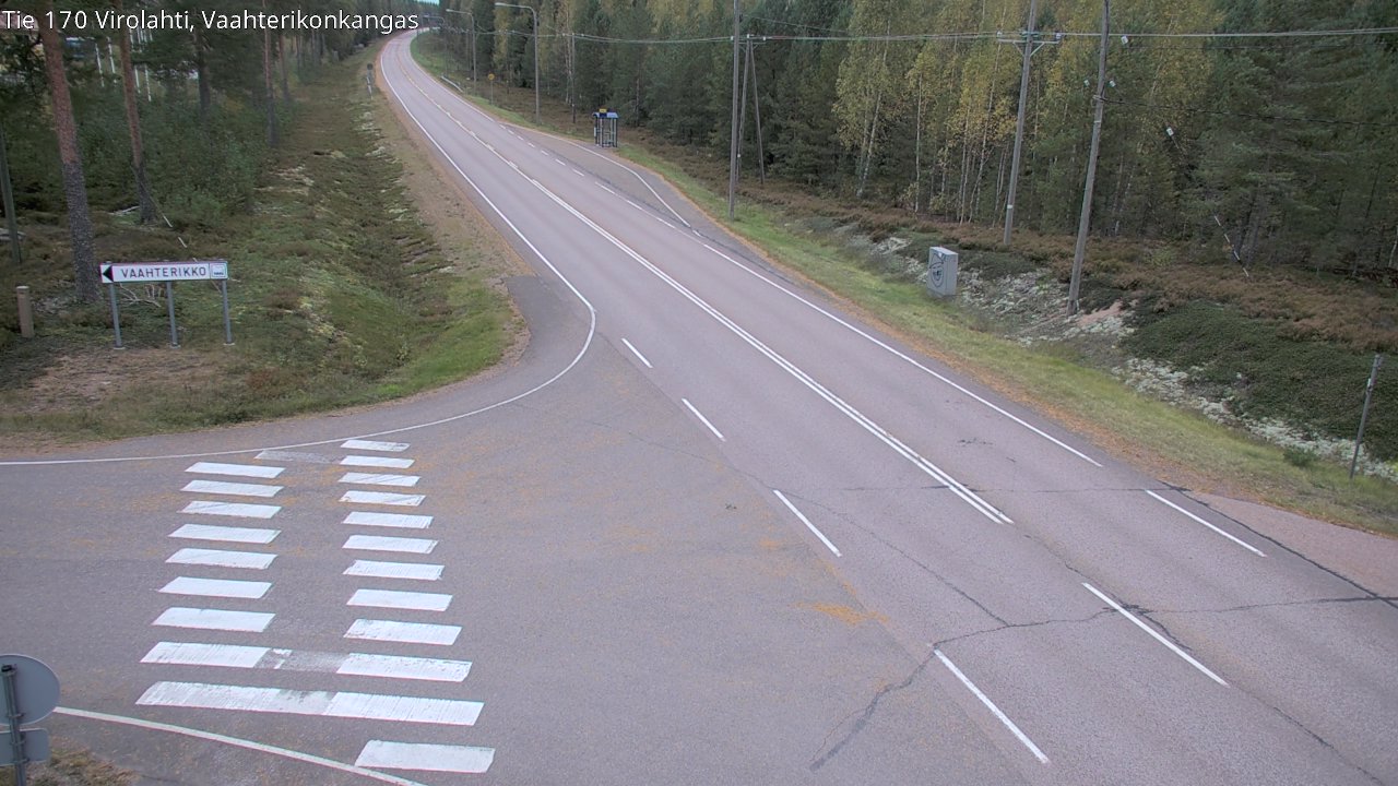 Weather Camera Image Väg 170 Vederlax, Vaahterikonkangas, Virolahti, Kymenlaakso