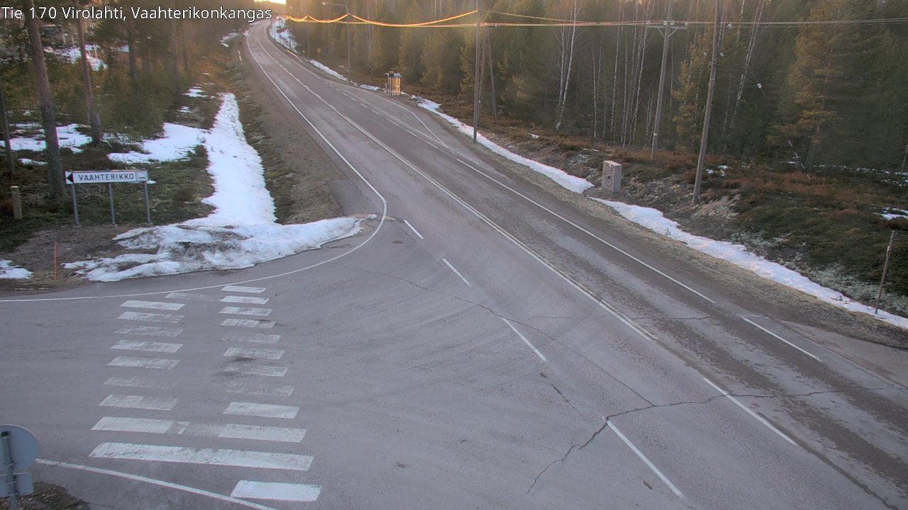 Weather Camera Image Road 170 Virolahti, Vaahterikonkangas, Virolahti, Kymenlaakso