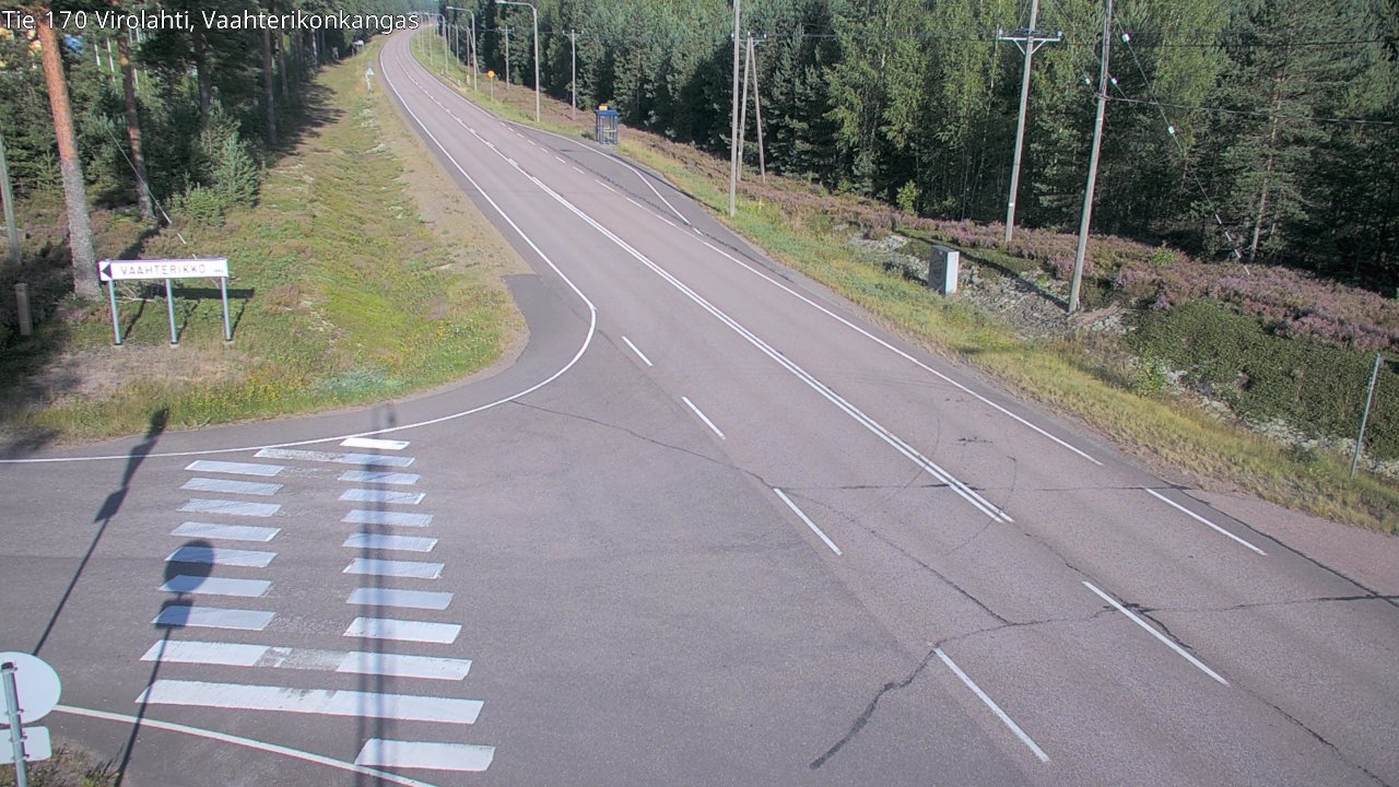 Weather Camera Image Road 170 Virolahti, Vaahterikonkangas, Virolahti, Kymenlaakso