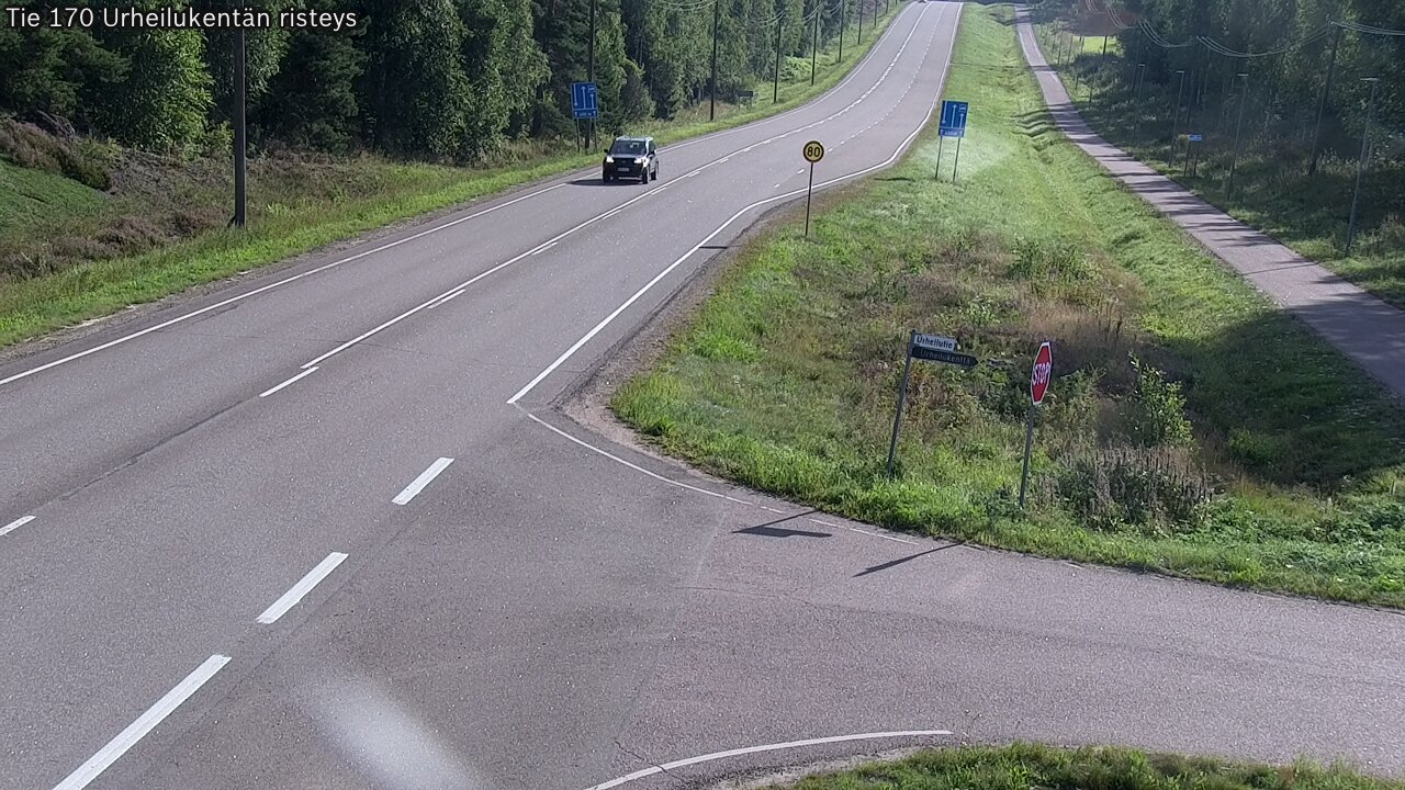 Weather Camera Image Väg 170 Vederlax Idrottsplatsen korsnin, Virolahti, Kymenlaakso
