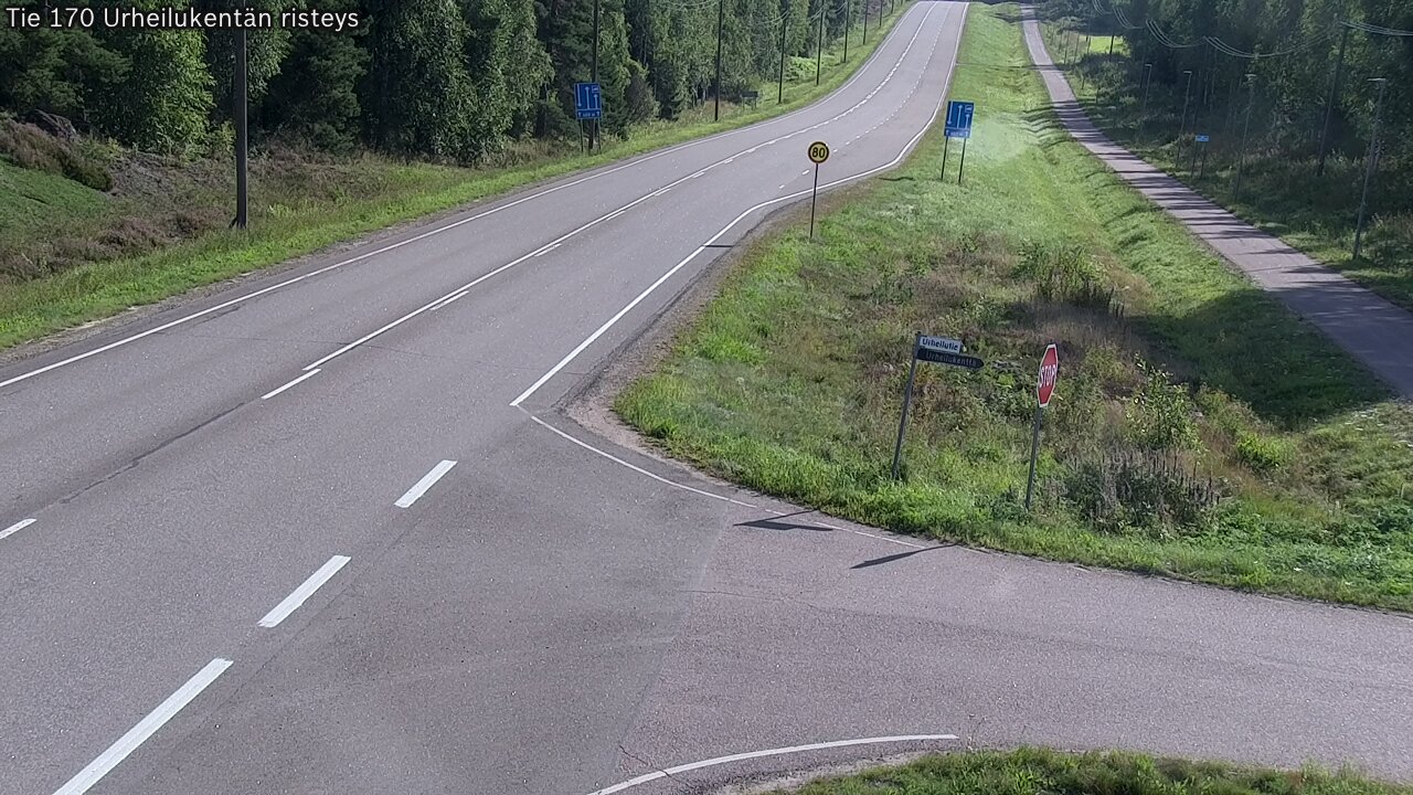 Weather Camera Image Väg 170 Vederlax Idrottsplatsen korsnin, Virolahti, Kymenlaakso