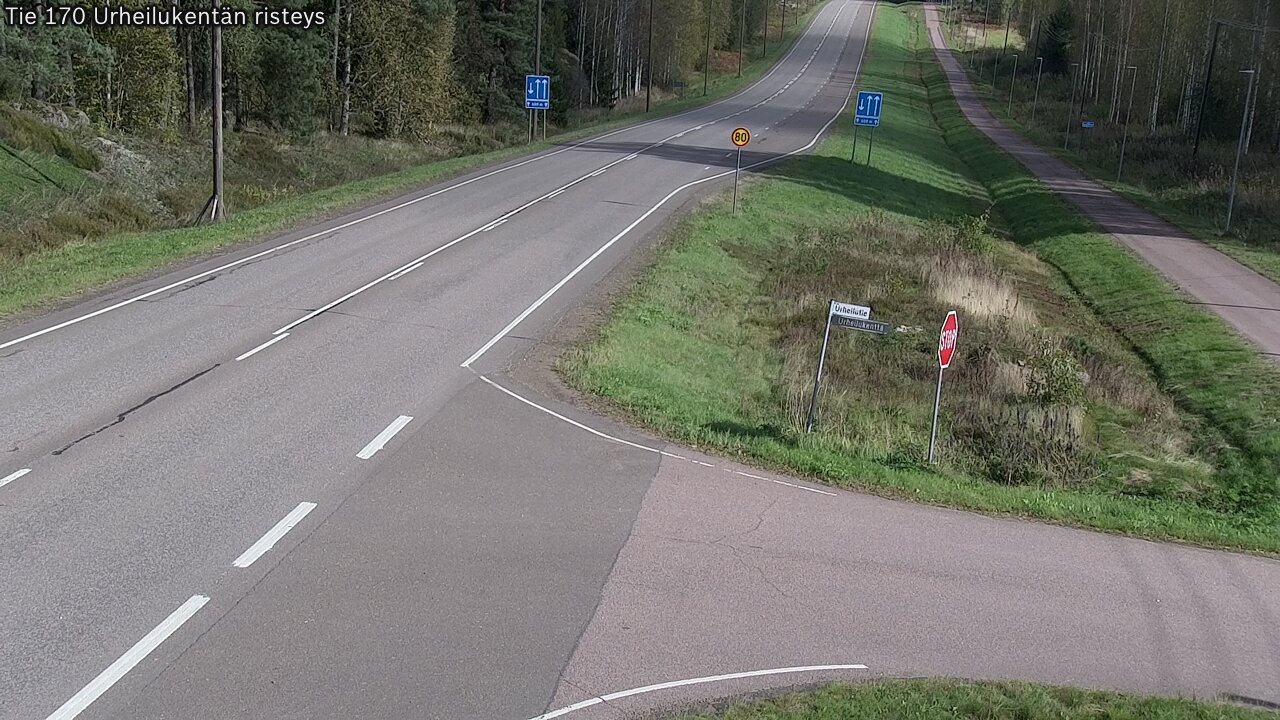 Weather Camera Image Väg 170 Vederlax Idrottsplatsen korsnin, Virolahti, Kymenlaakso