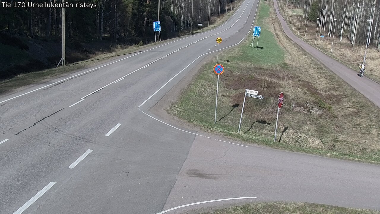 Weather Camera Image Väg 170 Vederlax Idrottsplatsen korsnin, Virolahti, Kymenlaakso
