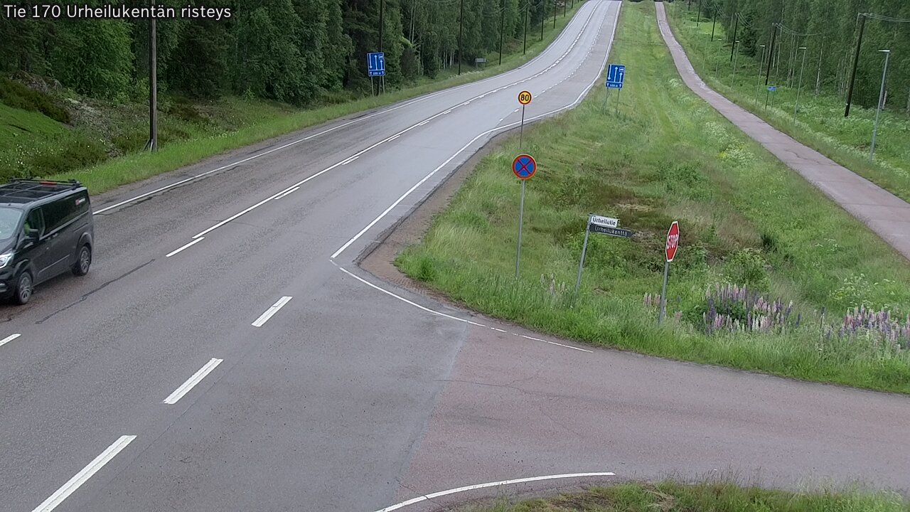 Weather Camera Image Väg 170 Vederlax Idrottsplatsen korsnin, Virolahti, Kymenlaakso