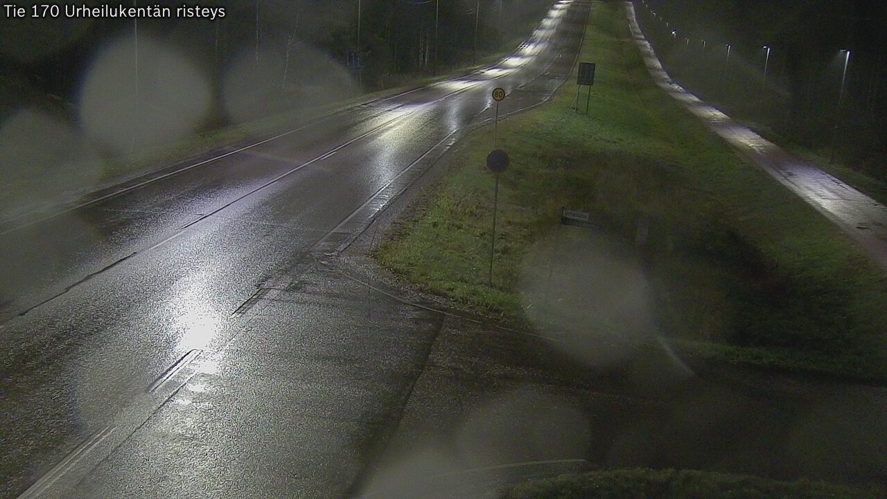 Weather Camera Image Väg 170 Vederlax Idrottsplatsen korsnin, Virolahti, Kymenlaakso