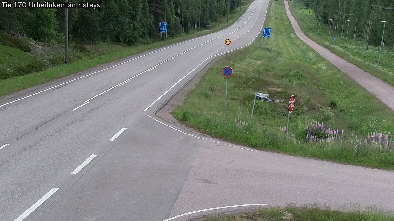 Kelikamerat Kuva Tie 170 Virolahti Urheilukentän risteys, Virolahti, Kymenlaakso