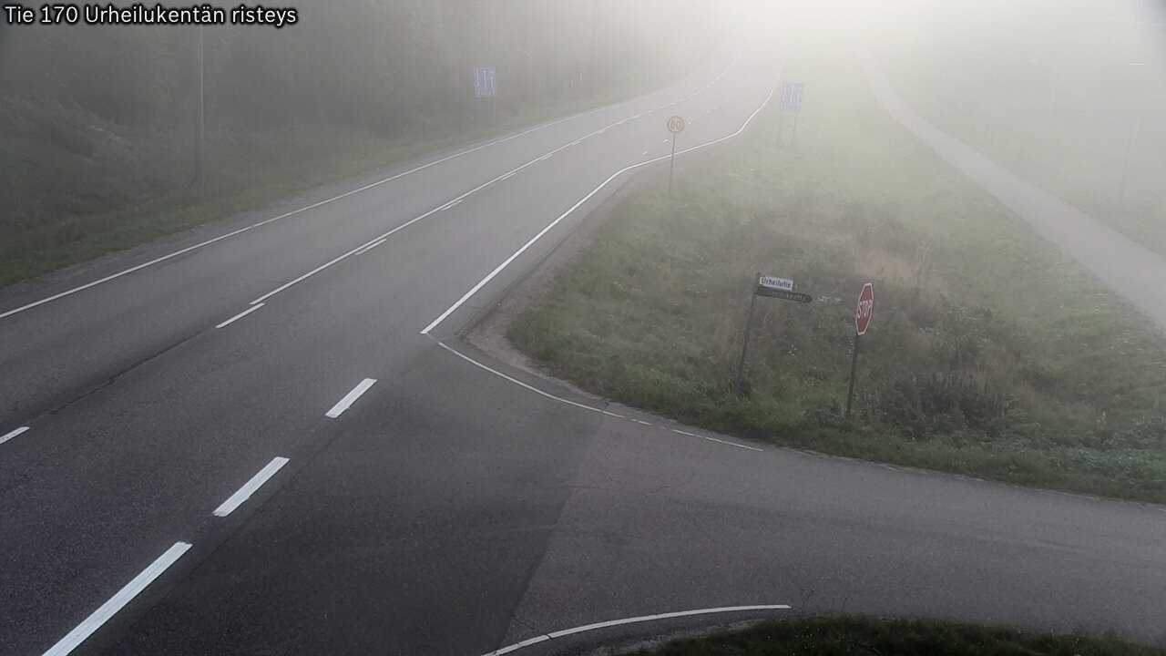 Weather Camera Image Väg 170 Vederlax Idrottsplatsen korsnin, Virolahti, Kymenlaakso