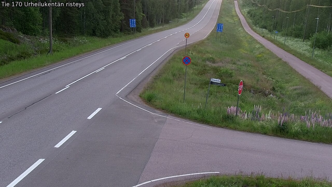 Weather Camera Image Road 170 Virolahti Sports field crossing, Virolahti, Kymenlaakso