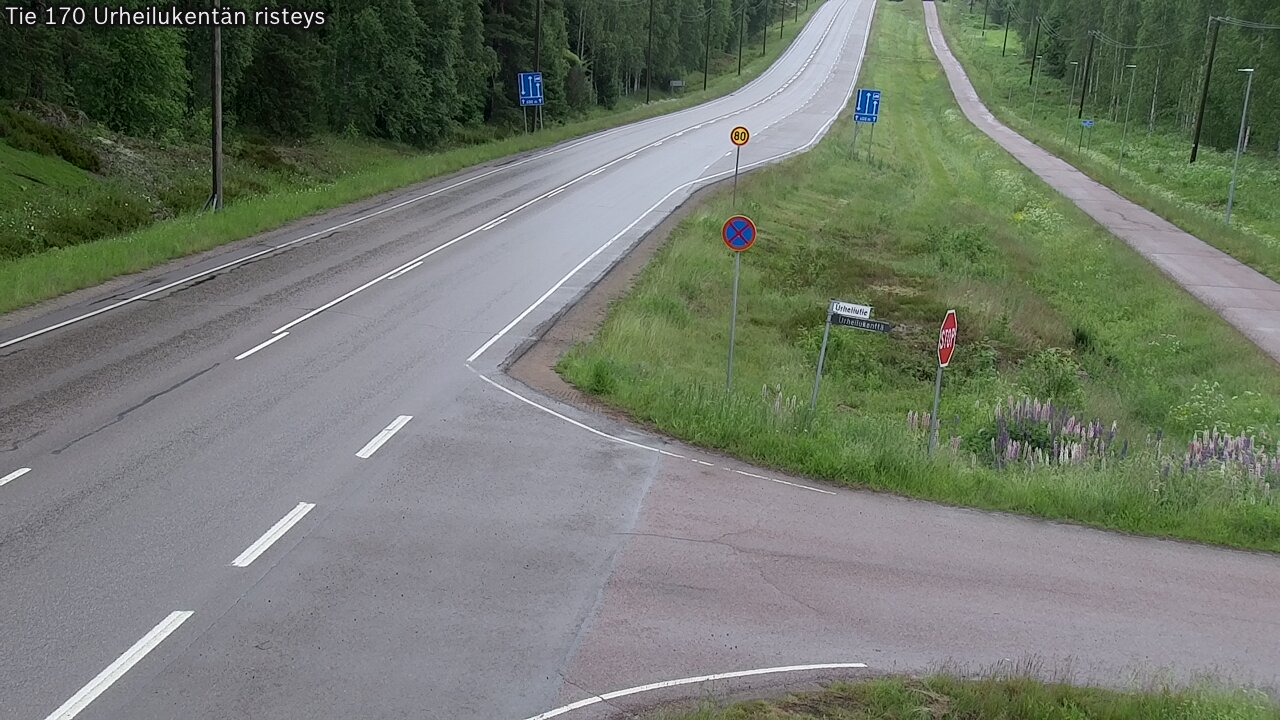 Weather Camera Image Road 170 Virolahti Sports field crossing, Virolahti, Kymenlaakso