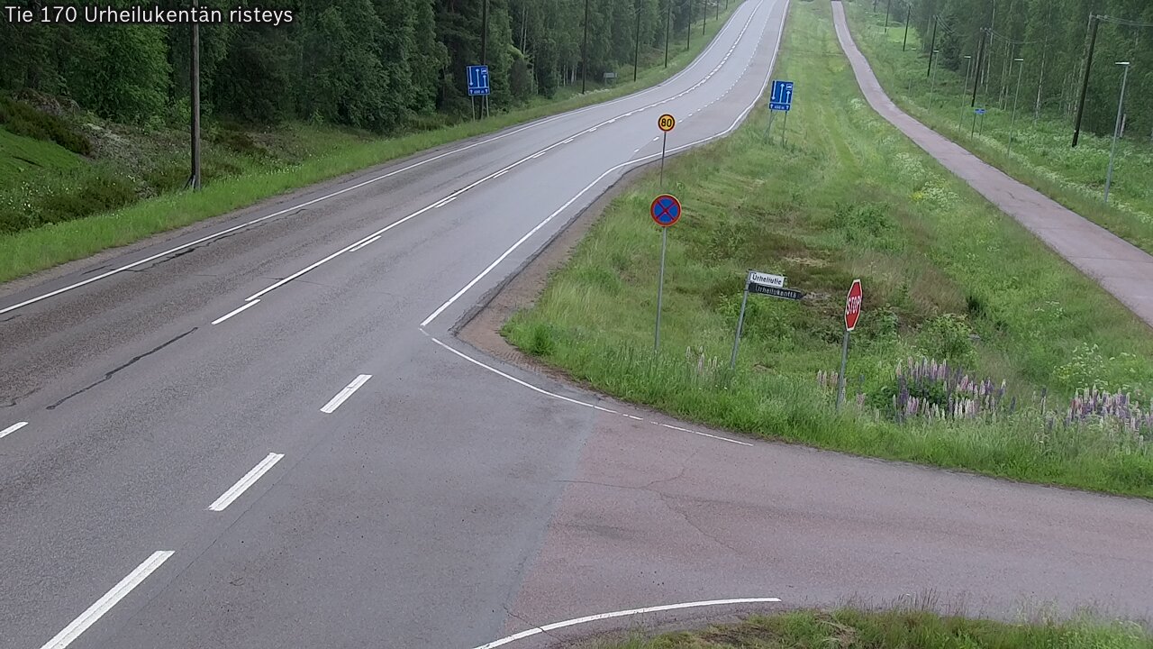 Weather Camera Image Road 170 Virolahti Sports field crossing, Virolahti, Kymenlaakso