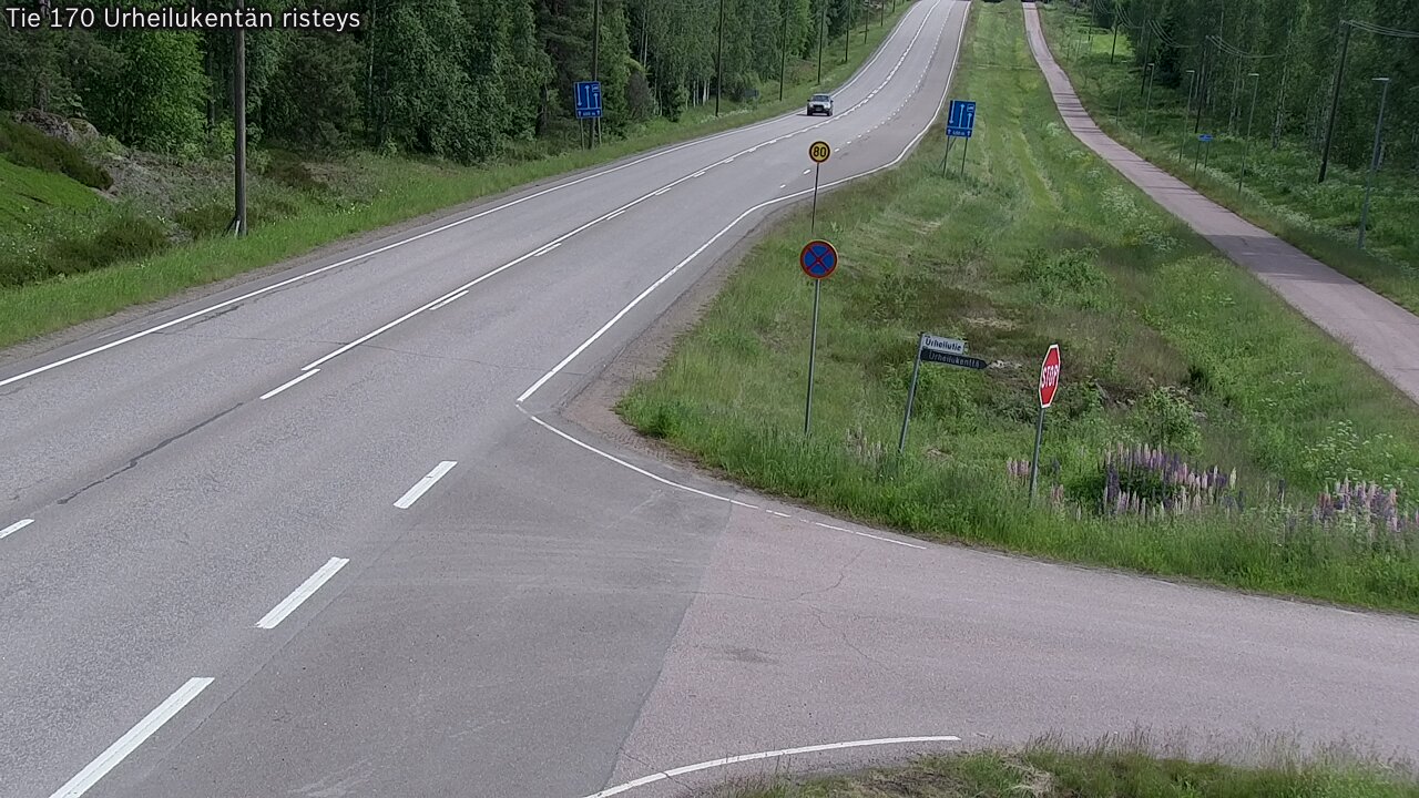 Kelikamerat Kuva Tie 170 Virolahti Urheilukentän risteys, Virolahti, Kymenlaakso