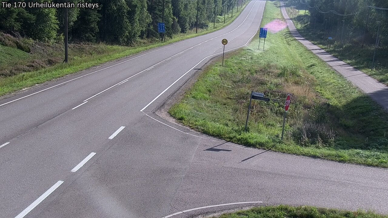 Weather Camera Image Väg 170 Vederlax Idrottsplatsen korsnin, Virolahti, Kymenlaakso