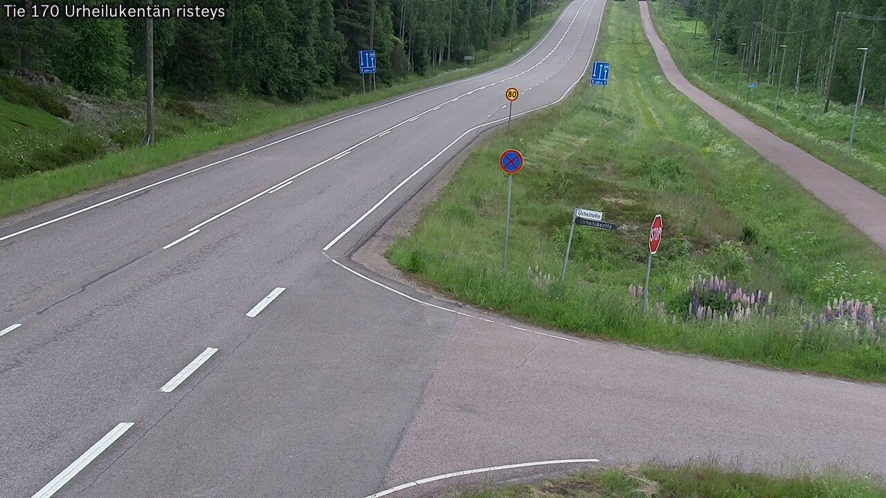 Kelikamerat Kuva Tie 170 Virolahti Urheilukentän risteys, Virolahti, Kymenlaakso