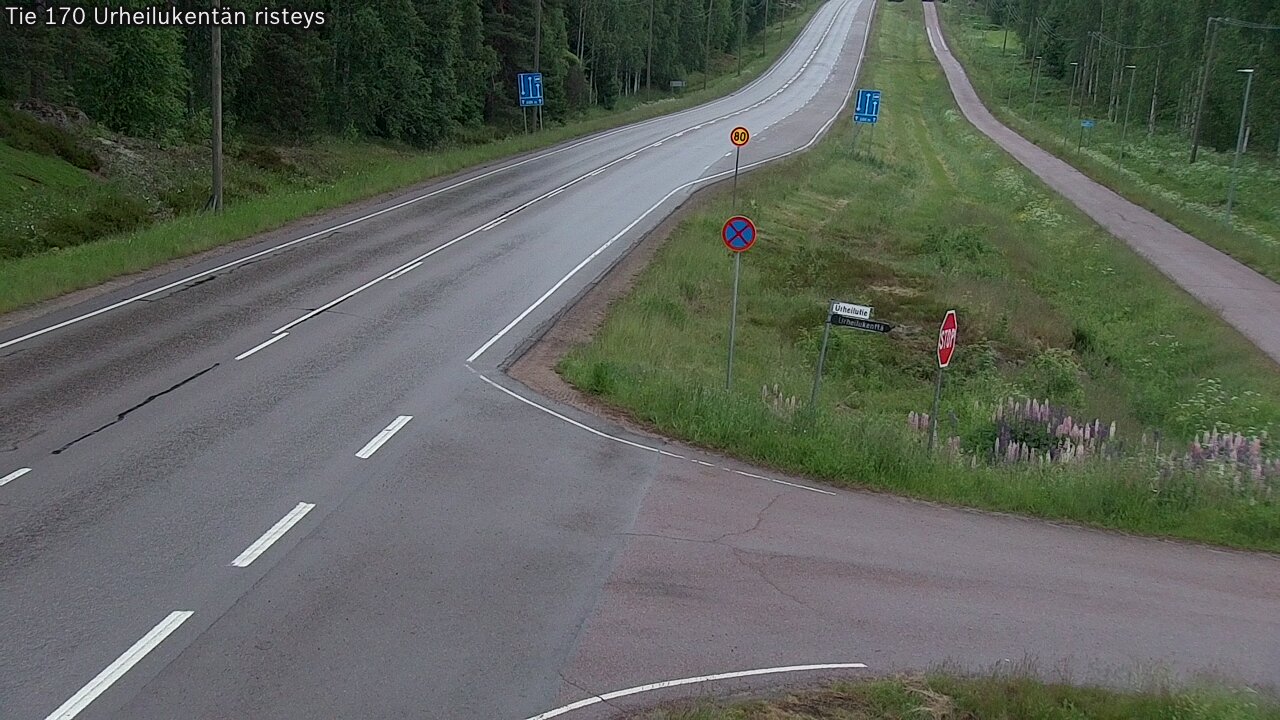 Kelikamerat Kuva Tie 170 Virolahti Urheilukentän risteys, Virolahti, Kymenlaakso