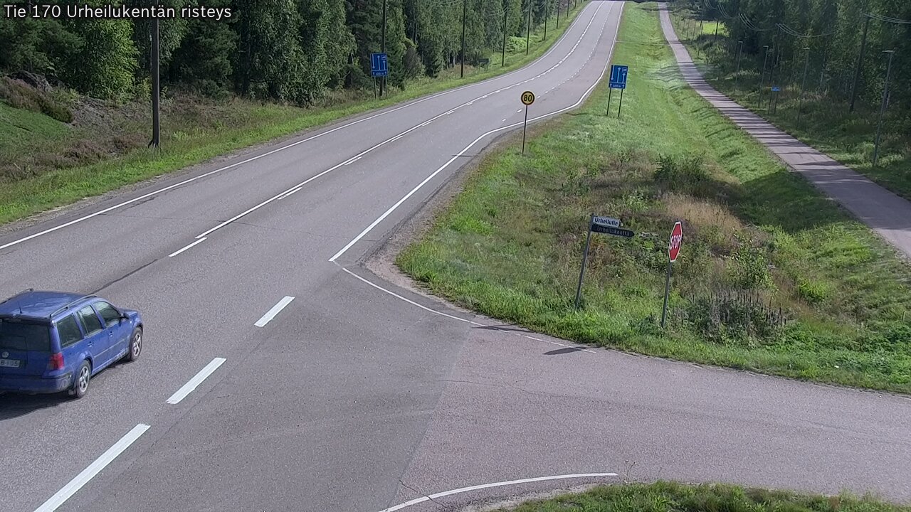 Weather Camera Image Väg 170 Vederlax Idrottsplatsen korsnin, Virolahti, Kymenlaakso