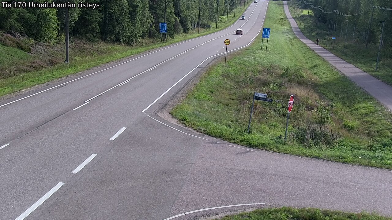 Weather Camera Image Väg 170 Vederlax Idrottsplatsen korsnin, Virolahti, Kymenlaakso