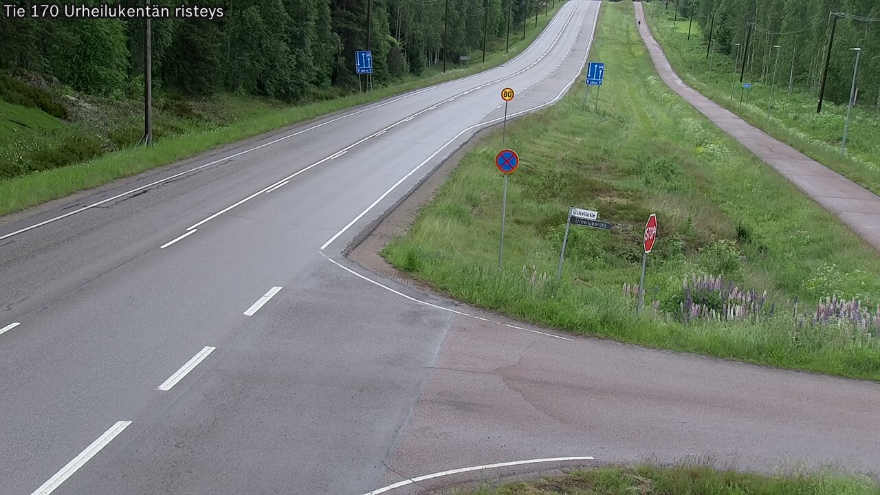 Weather Camera Image Road 170 Virolahti Sports field crossing, Virolahti, Kymenlaakso