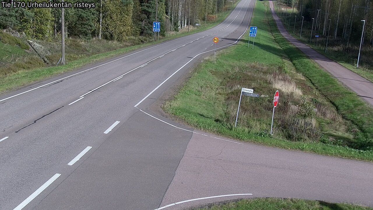 Kelikamerat Kuva Tie 170 Virolahti Urheilukentän risteys, Virolahti, Kymenlaakso
