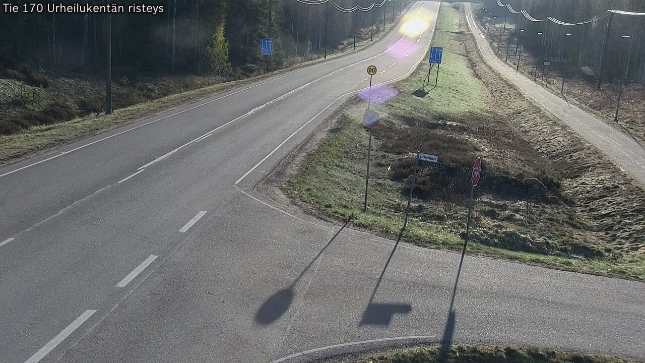 Weather Camera Image Väg 170 Vederlax Idrottsplatsen korsnin, Virolahti, Kymenlaakso