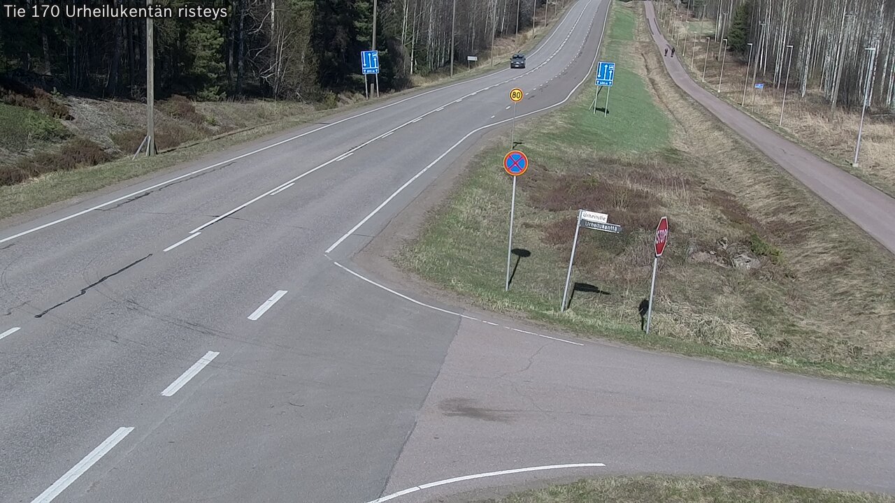 Weather Camera Image Väg 170 Vederlax Idrottsplatsen korsnin, Virolahti, Kymenlaakso