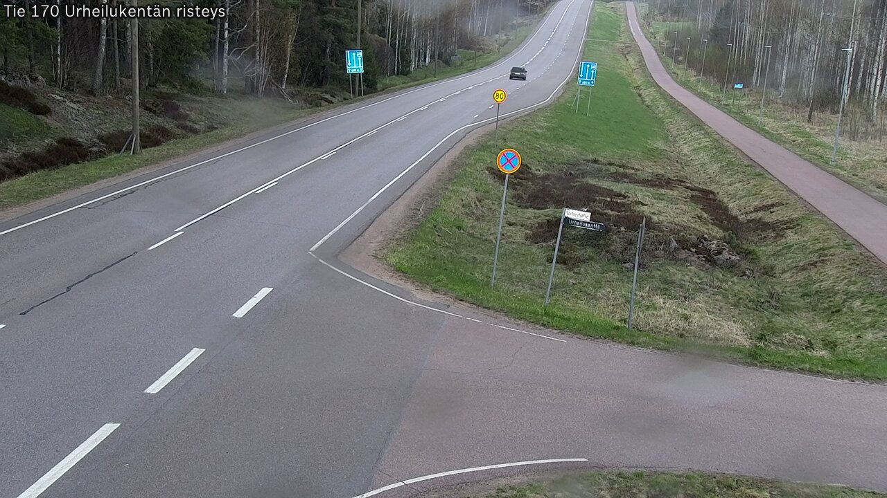 Kelikamerat Kuva Tie 170 Virolahti Urheilukentän risteys, Virolahti, Kymenlaakso