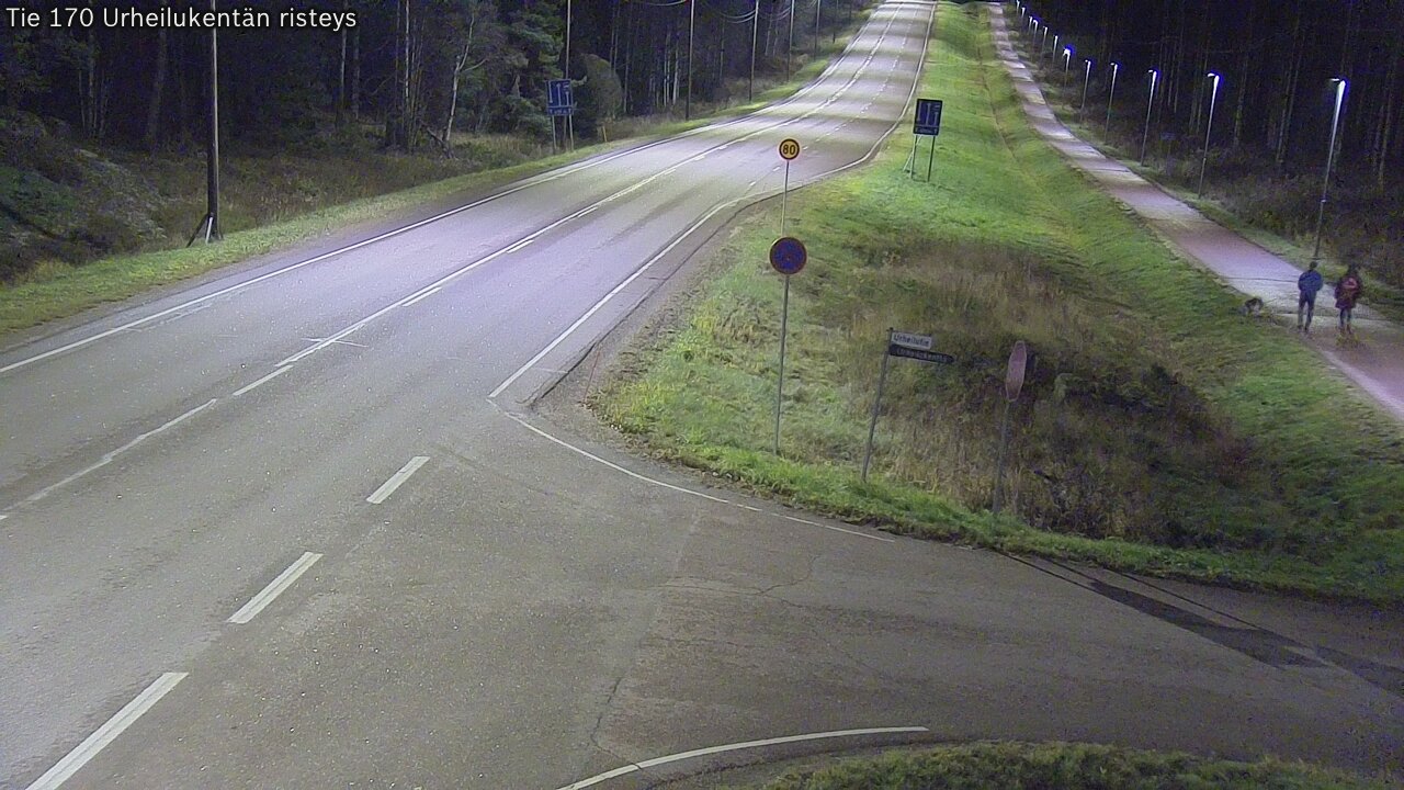 Weather Camera Image Väg 170 Vederlax Idrottsplatsen korsnin, Virolahti, Kymenlaakso