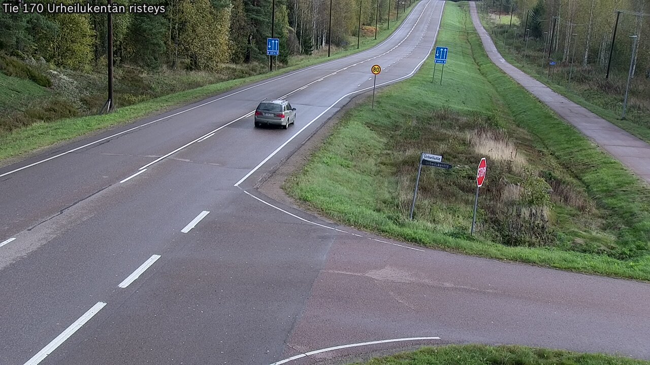 Weather Camera Image Väg 170 Vederlax Idrottsplatsen korsnin, Virolahti, Kymenlaakso