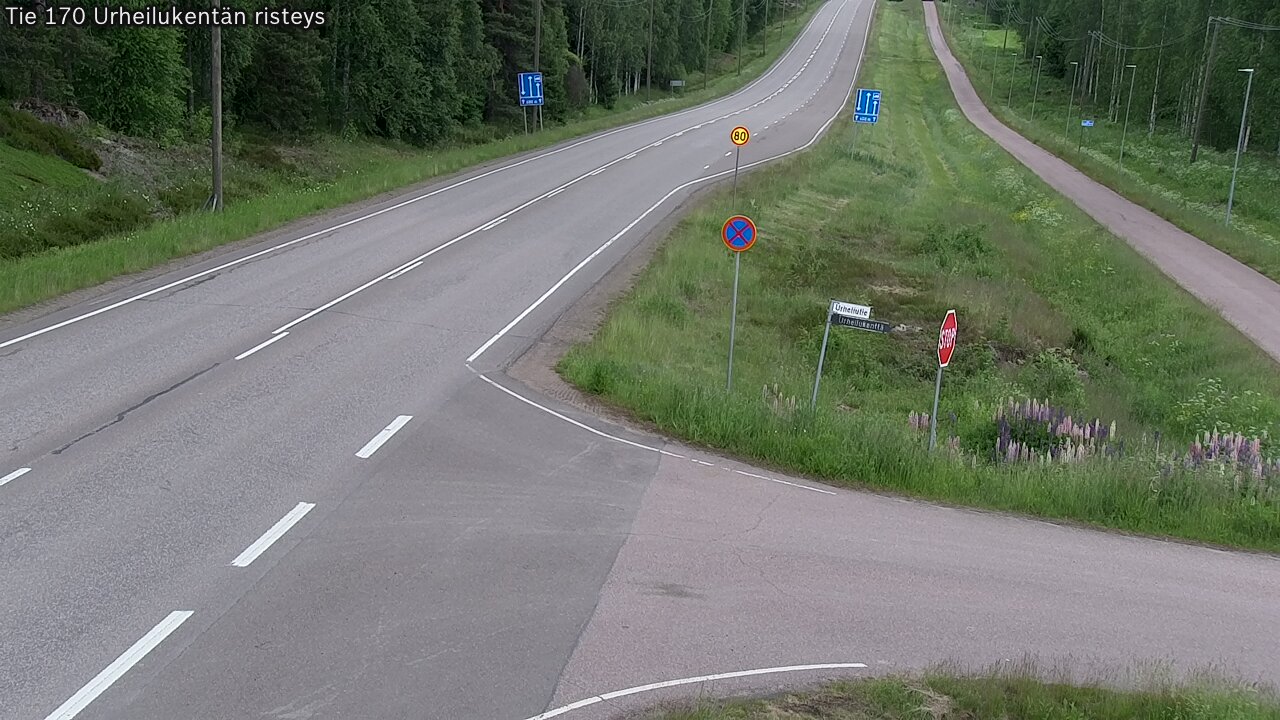 Kelikamerat Kuva Tie 170 Virolahti Urheilukentän risteys, Virolahti, Kymenlaakso