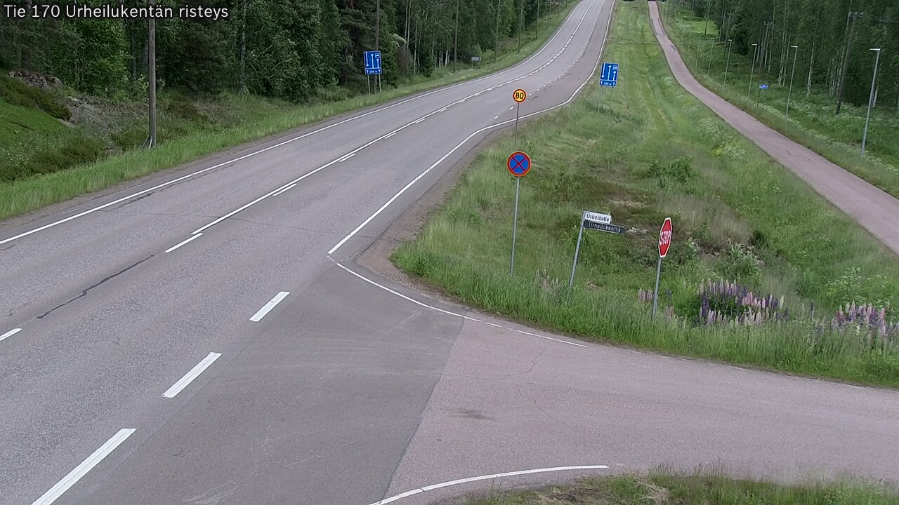 Kelikamerat Kuva Tie 170 Virolahti Urheilukentän risteys, Virolahti, Kymenlaakso