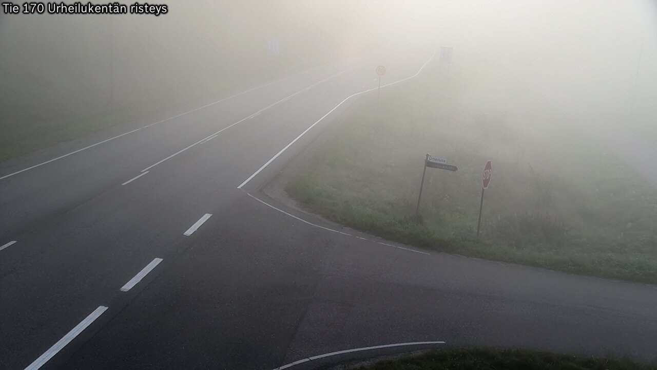 Weather Camera Image Väg 170 Vederlax Idrottsplatsen korsnin, Virolahti, Kymenlaakso