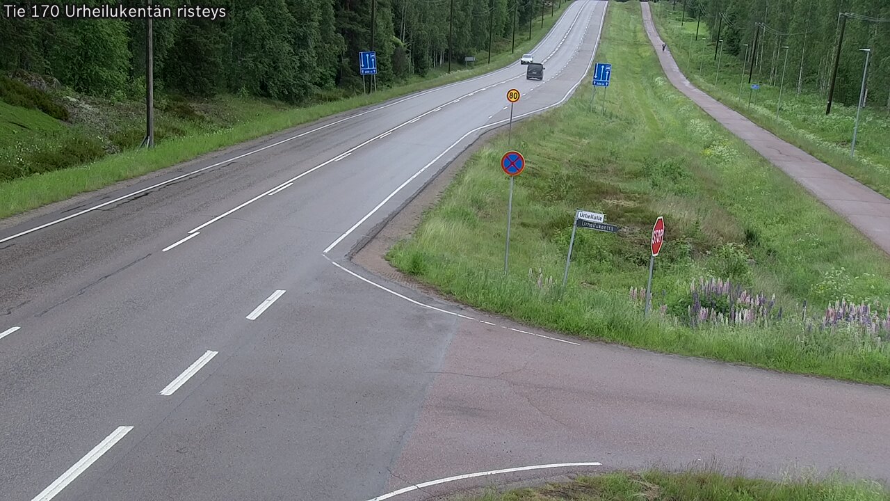 Weather Camera Image Väg 170 Vederlax Idrottsplatsen korsnin, Virolahti, Kymenlaakso