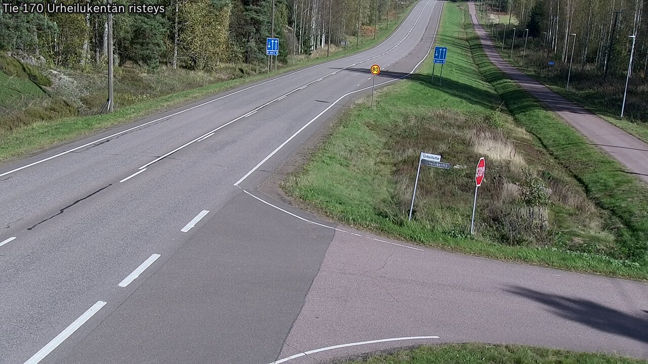 Weather Camera Image Väg 170 Vederlax Idrottsplatsen korsnin, Virolahti, Kymenlaakso